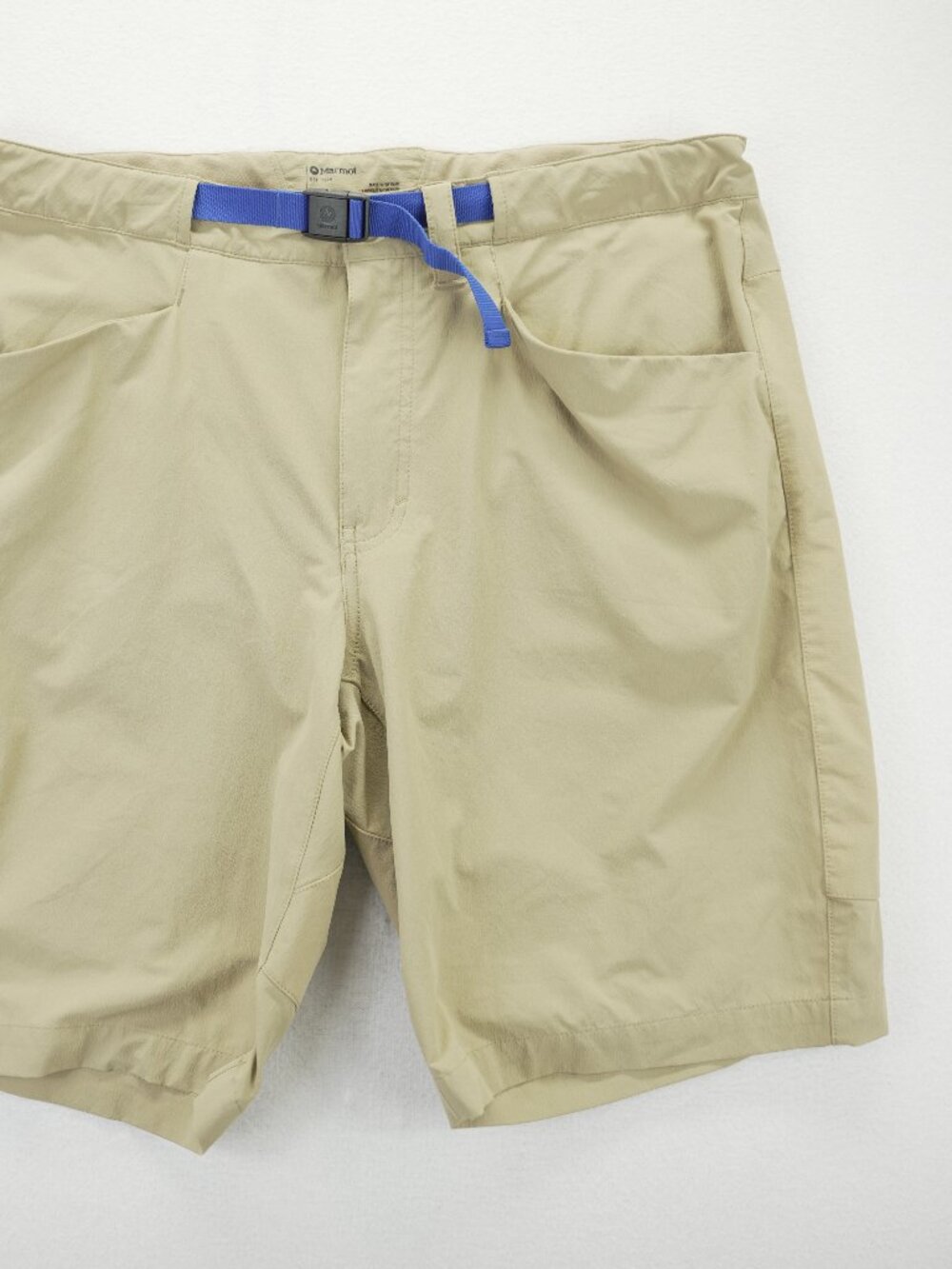 Marmot Shorts Mens 36 Khaki Nylon Stretch Hiking Climbing Outdoor Trail Wear